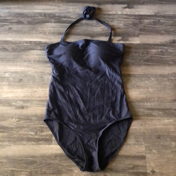 Hunkemoeller Other - Hunkemoeller Black One Piece Halter Swimsuit size 10
